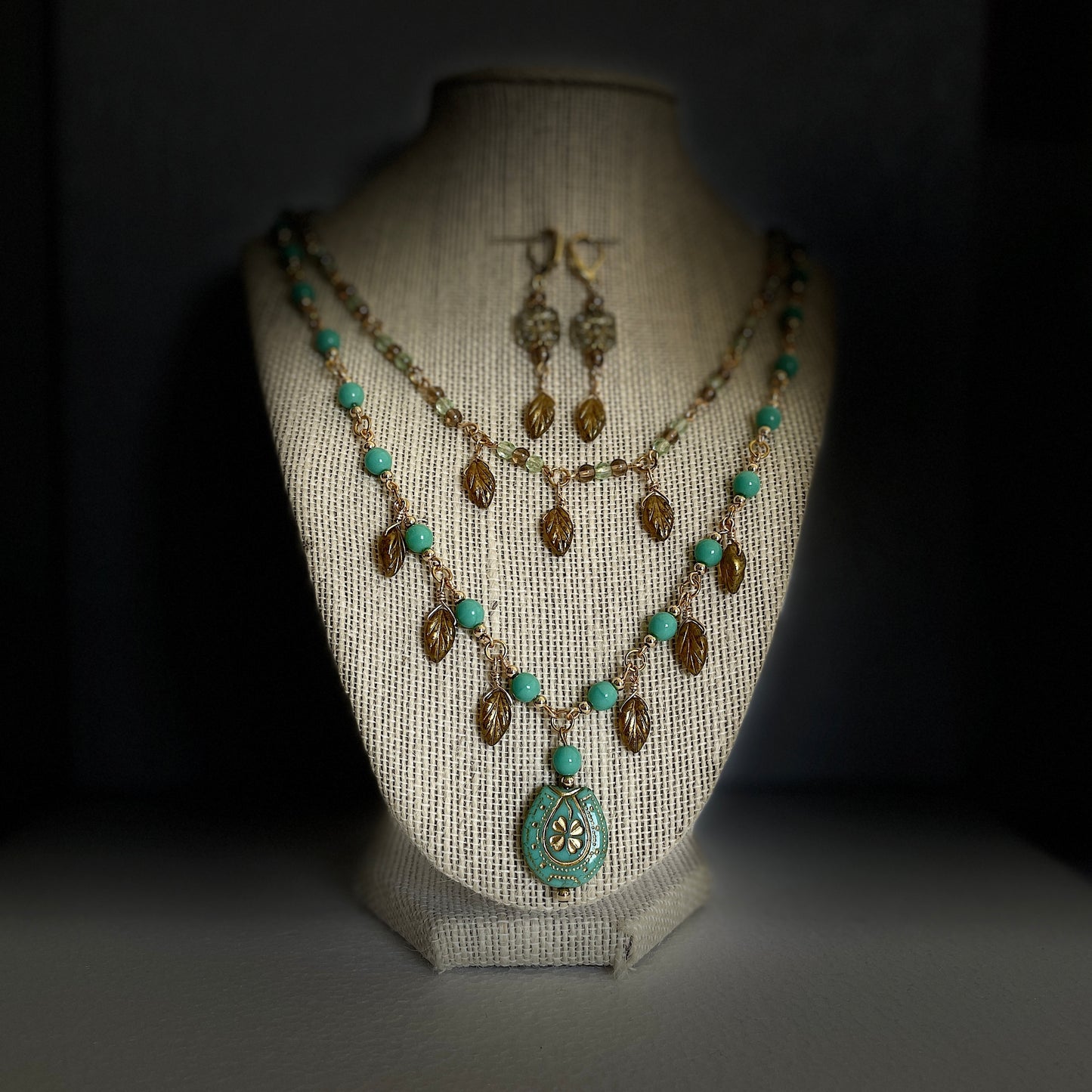 Lucky Horseshoe Necklace and Earring set