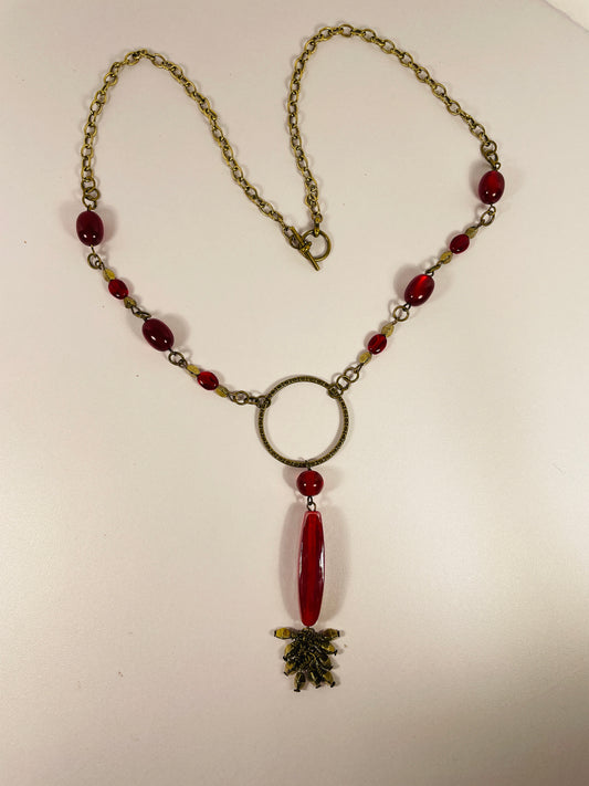 Red Boho Necklace