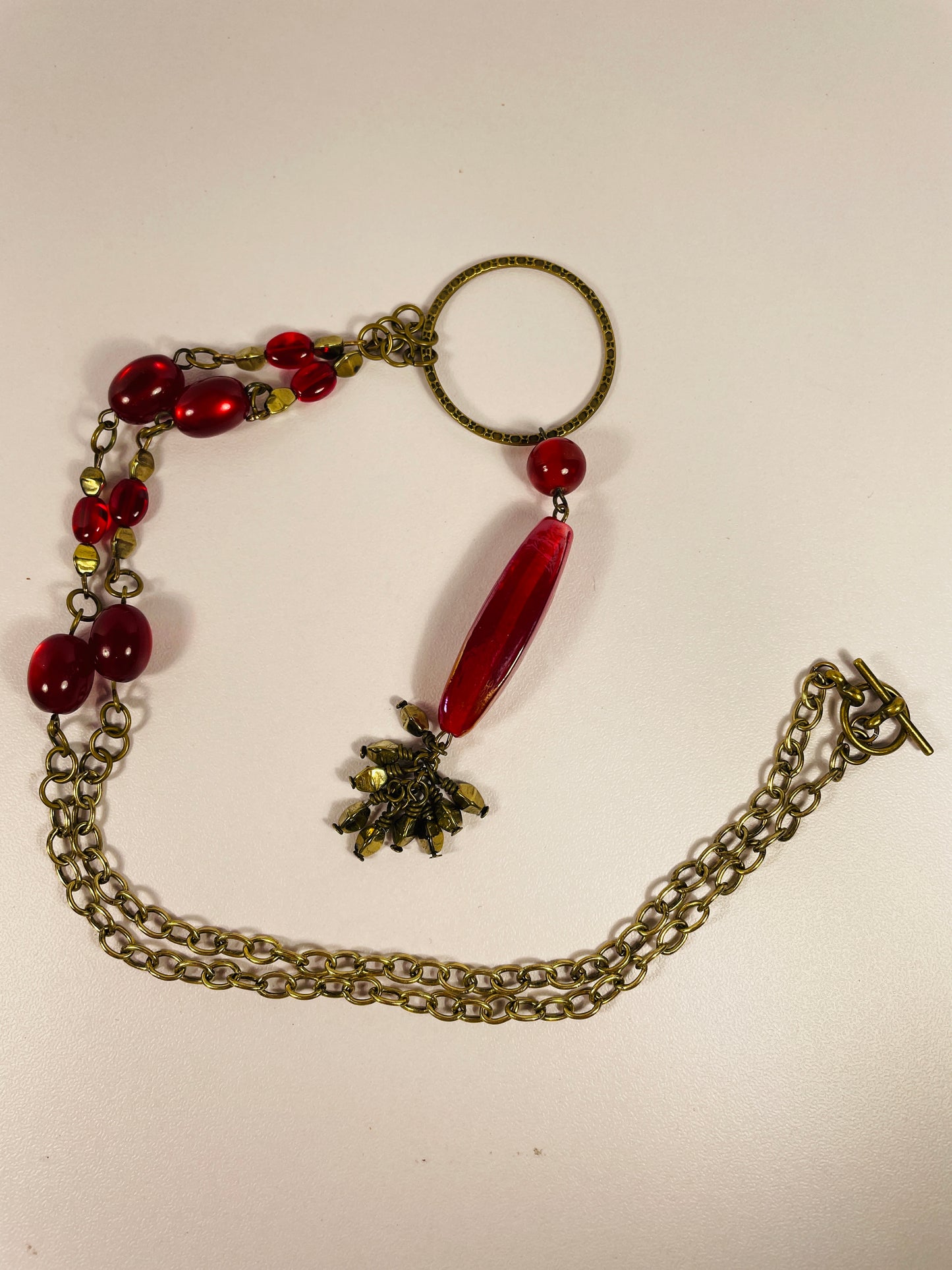 Red Boho Necklace