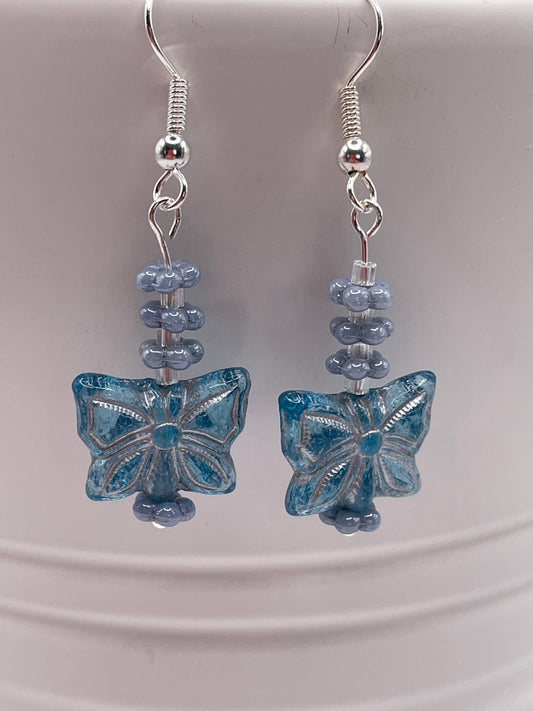 Aqua Butterfly Earrings