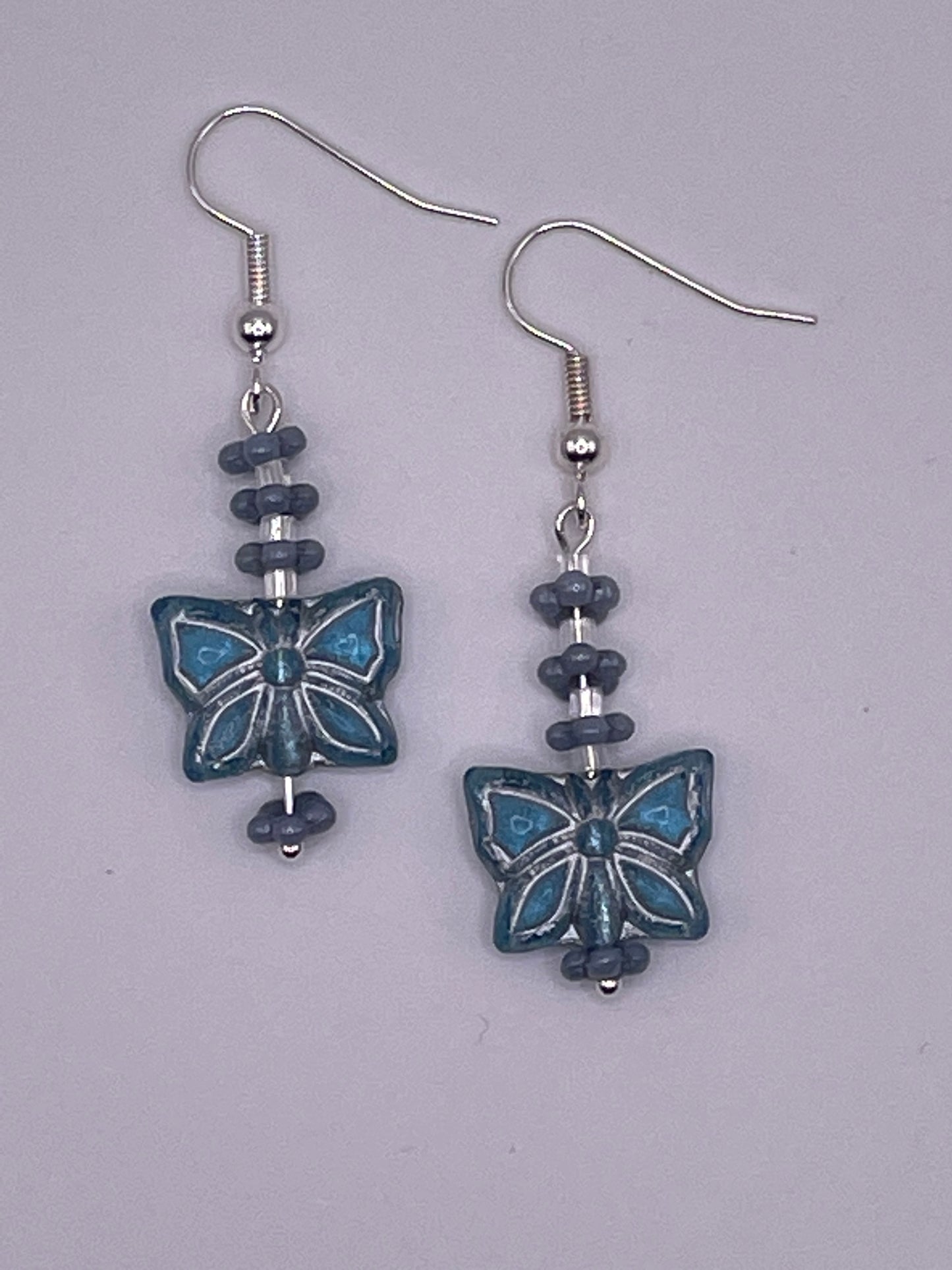 Aqua Butterfly Earrings