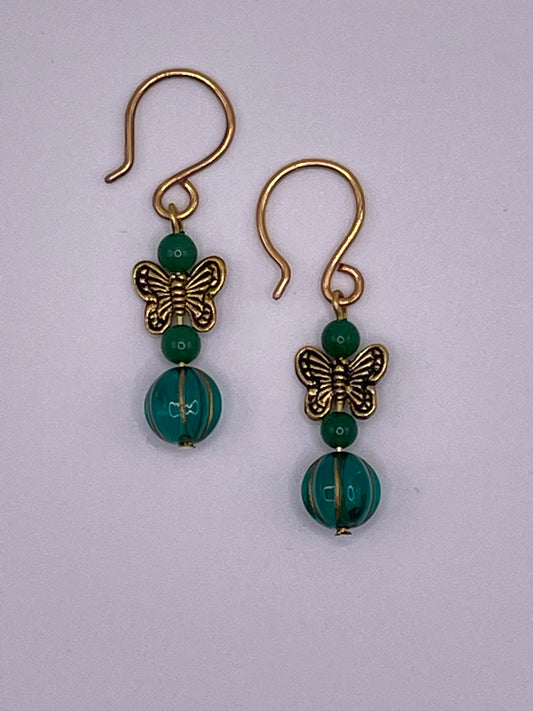 Teal Melon Earrings