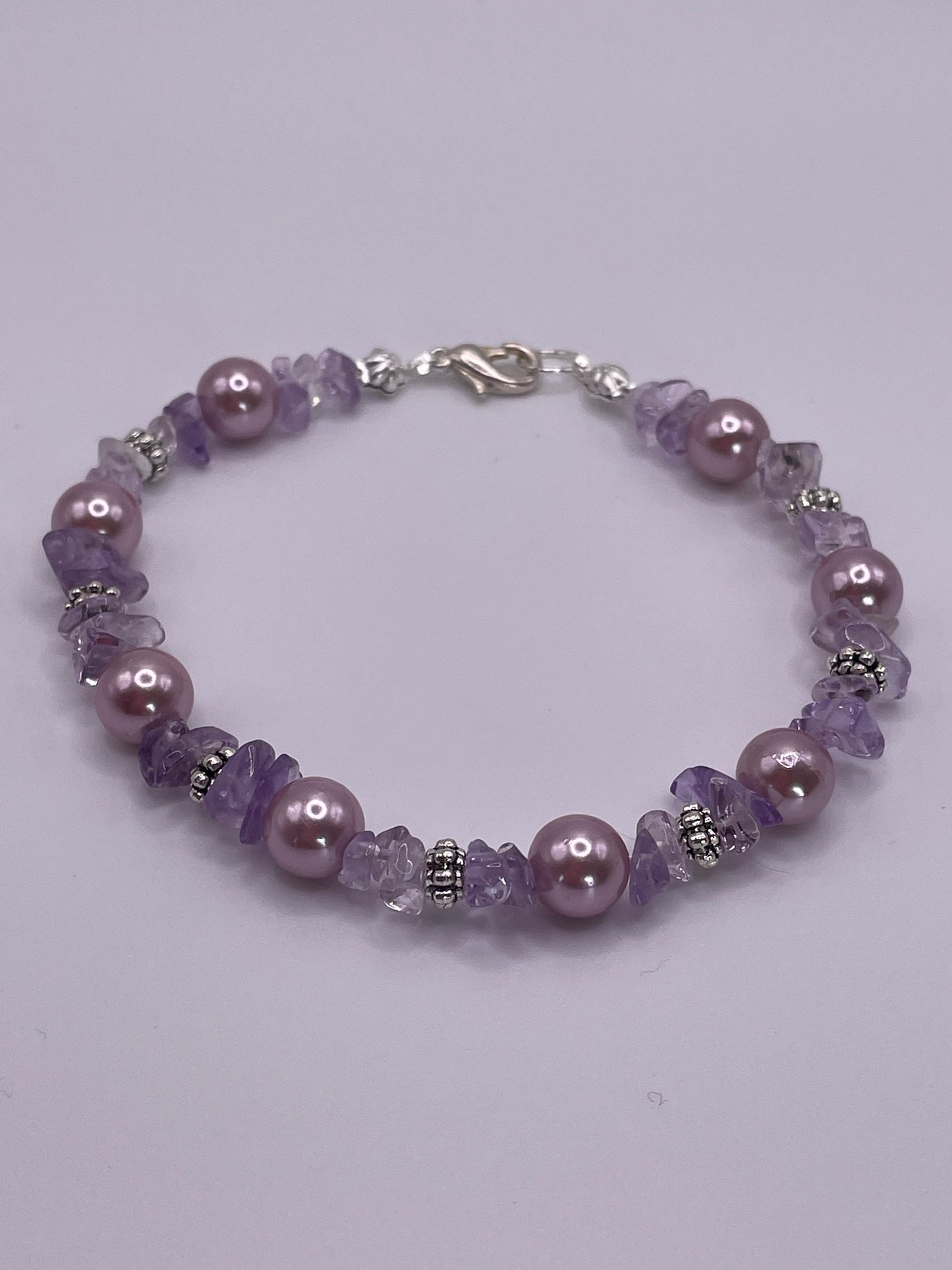 Imitation Pearl/Chip Bracelet