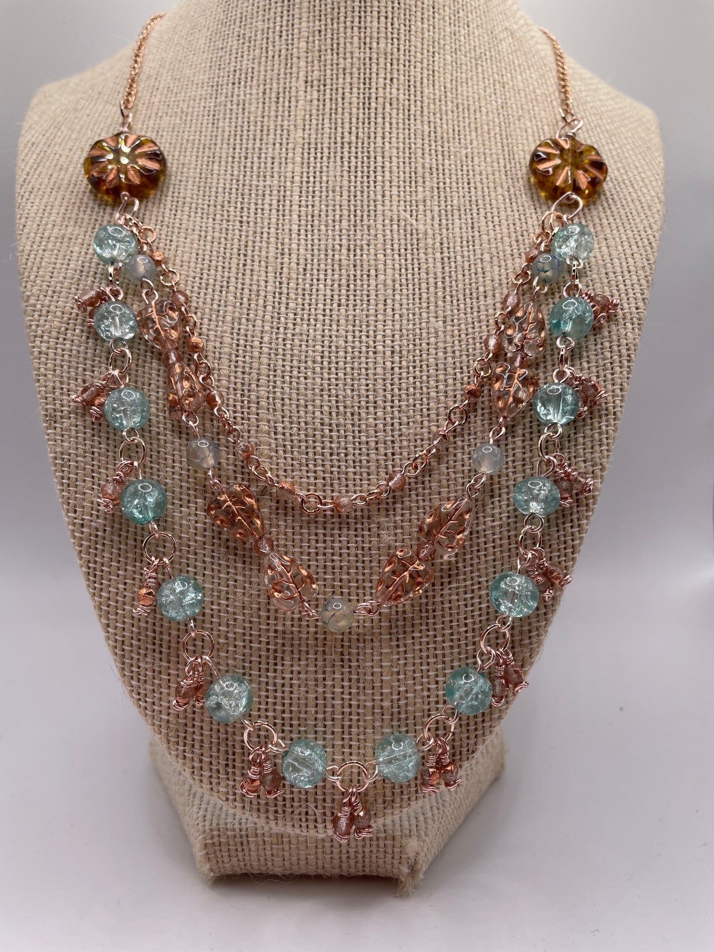 Rose Gold 3-Tier Necklace