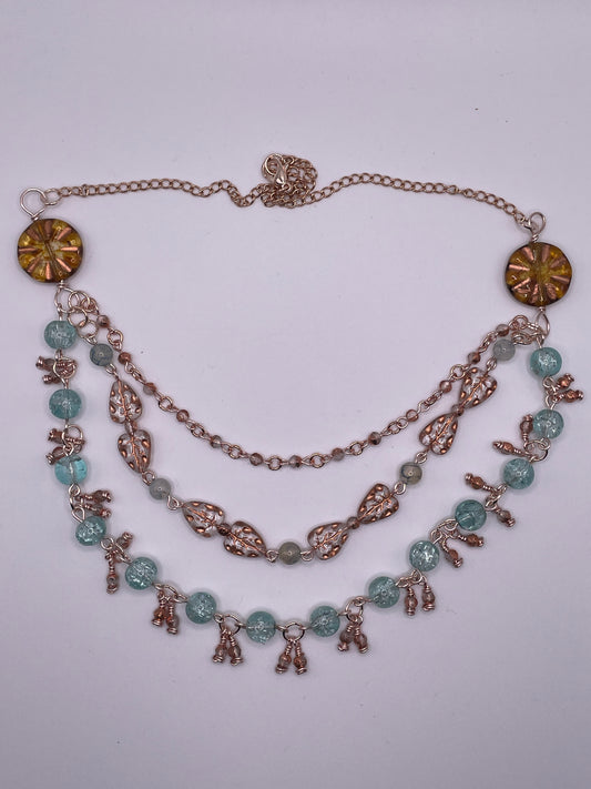 Rose Gold 3-Tier Necklace