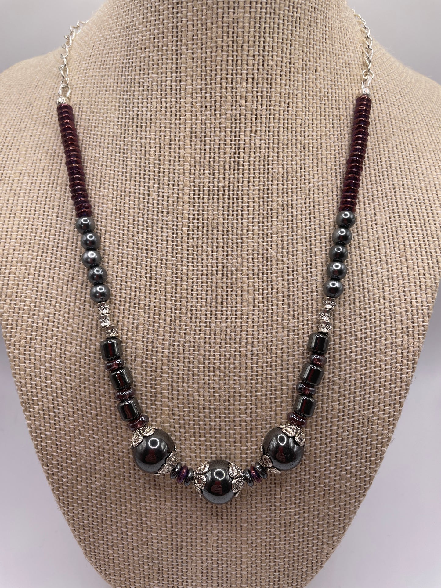 Hematite with a touch purple.