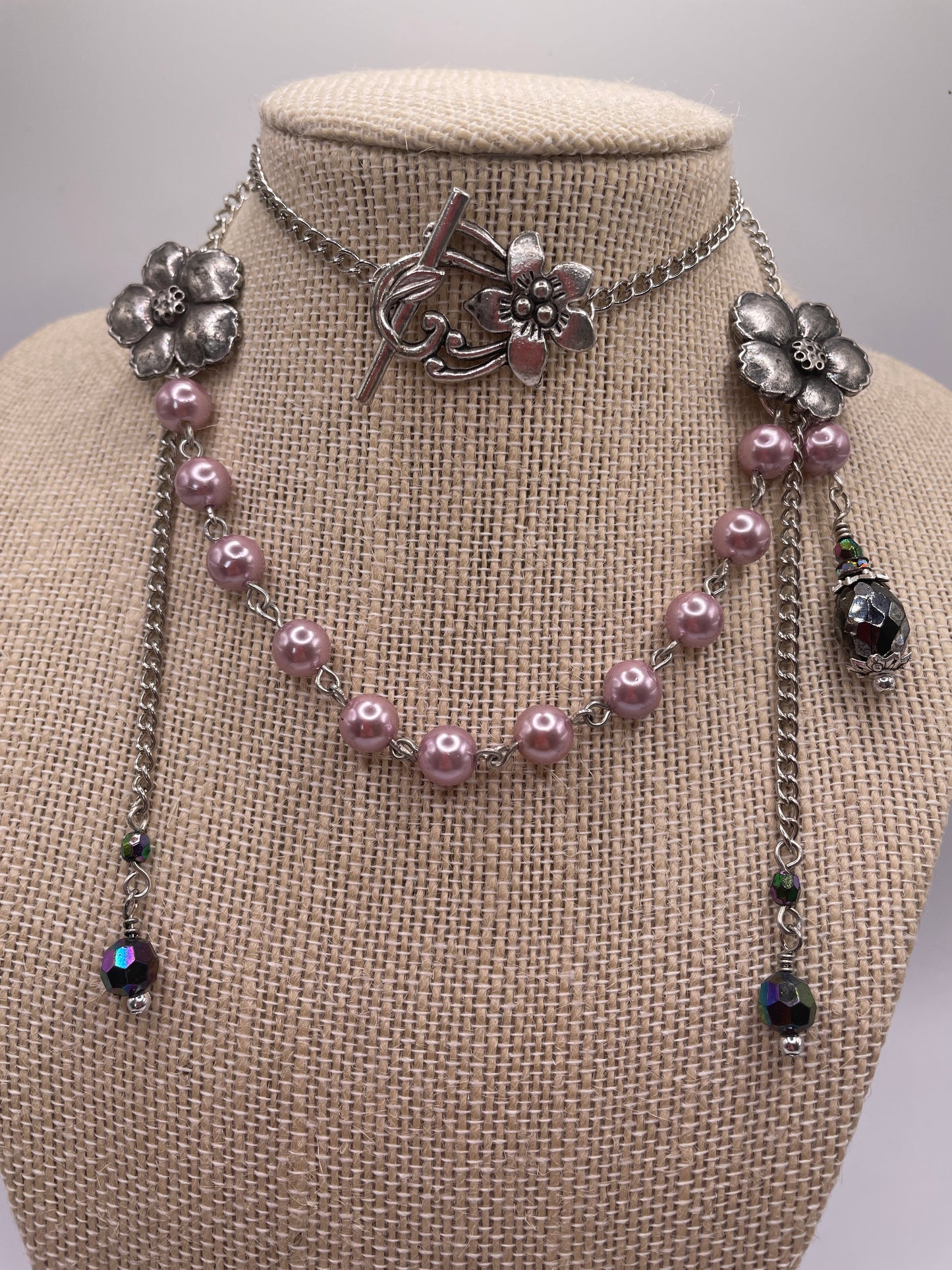 Vintage Rose Necklace and Earrings