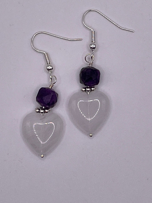 Stripy Hearts with Purple