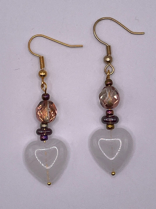 Stripy Hearts with a touch of copper