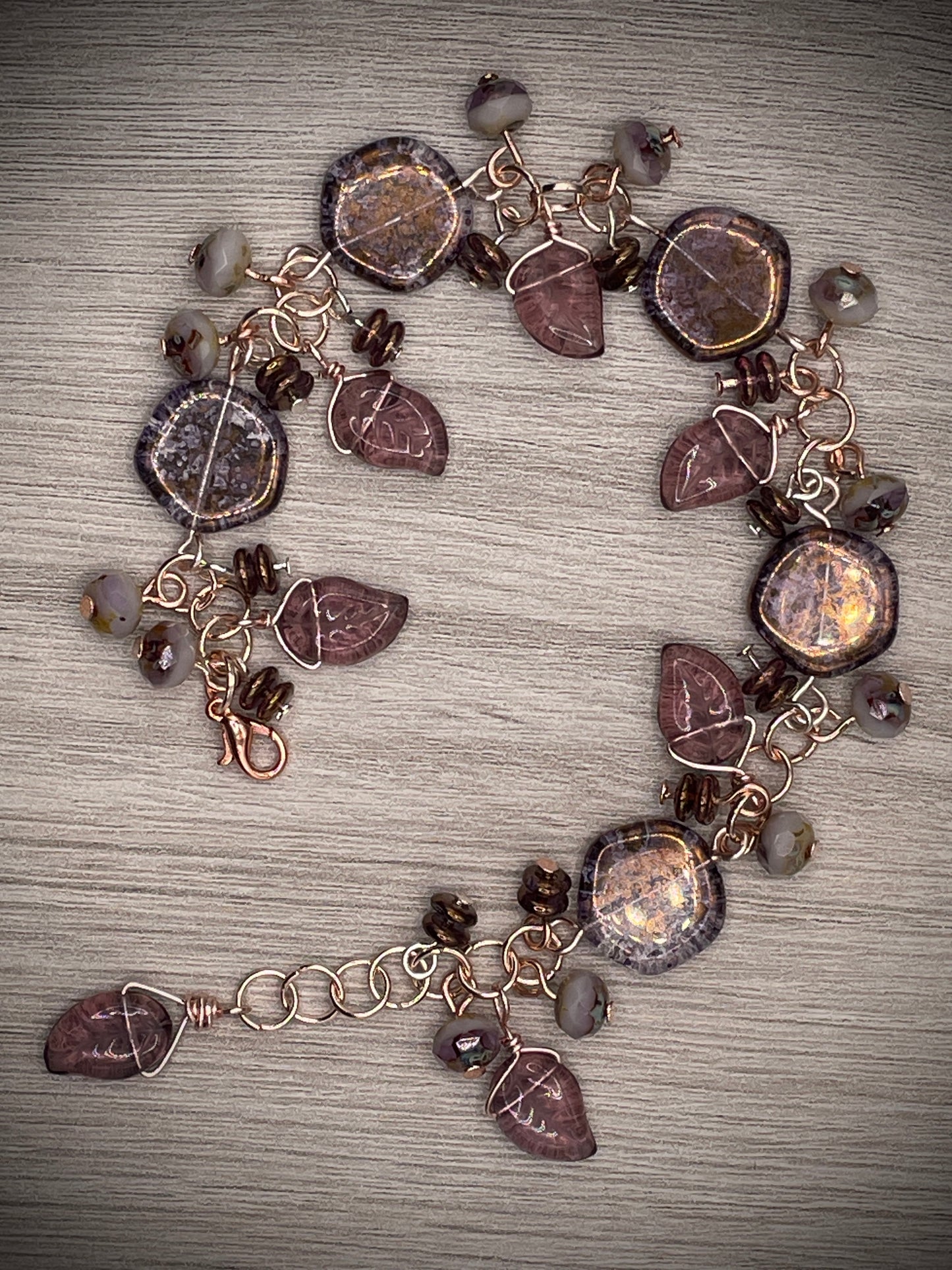 Amethyst Coin Bracelet