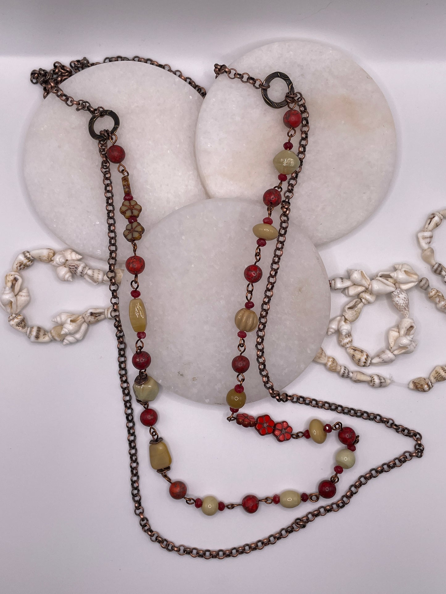 2-Stranded Boho Flower Necklace