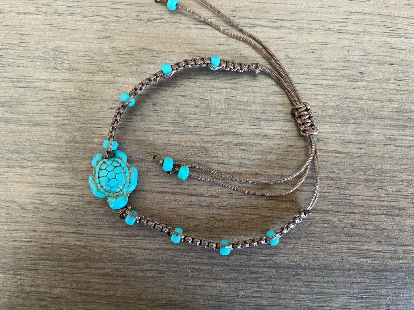 Howlite Turtle Adjustable Bracelet