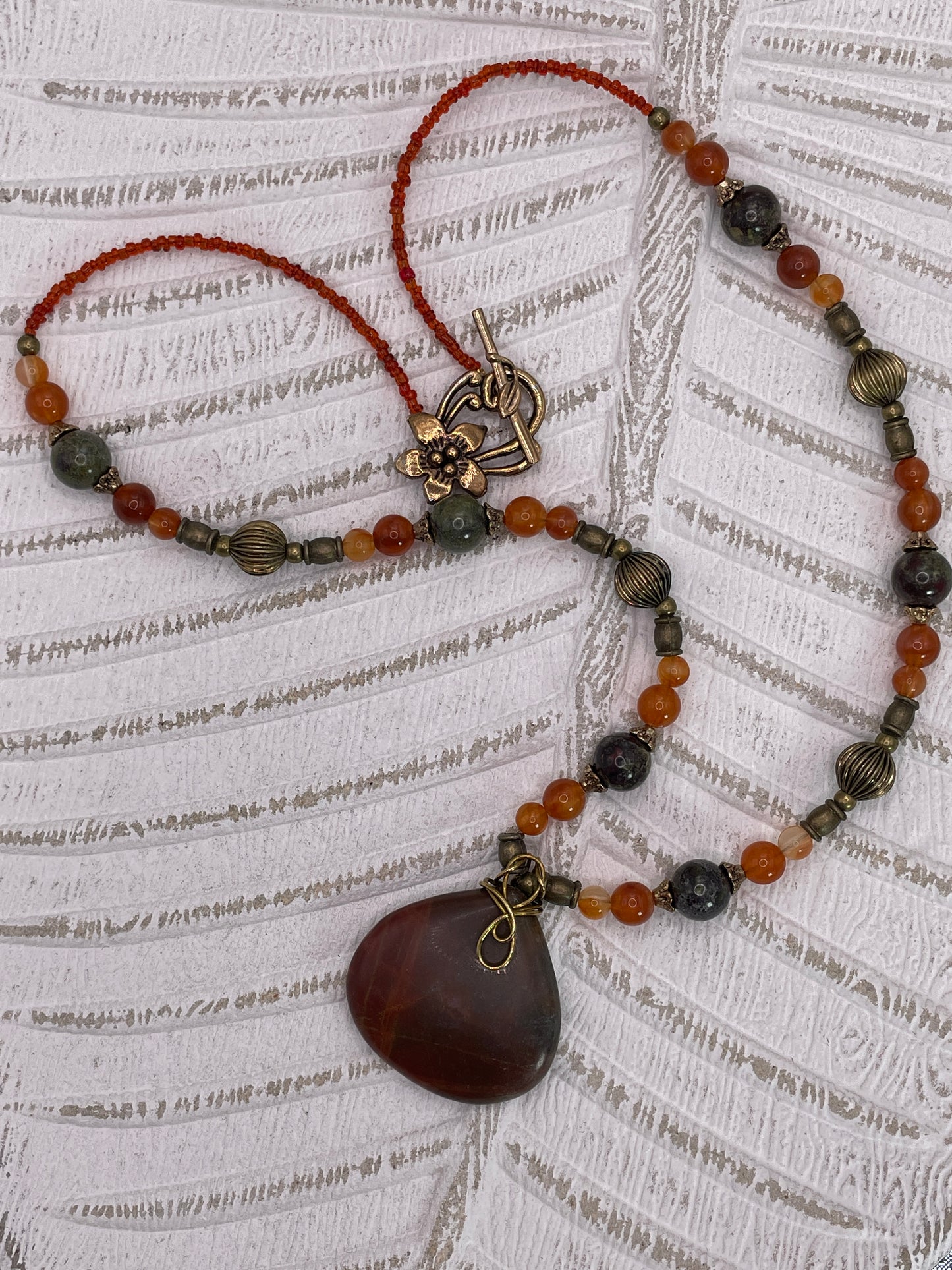 Picasso Jasper Teardrop Pendant