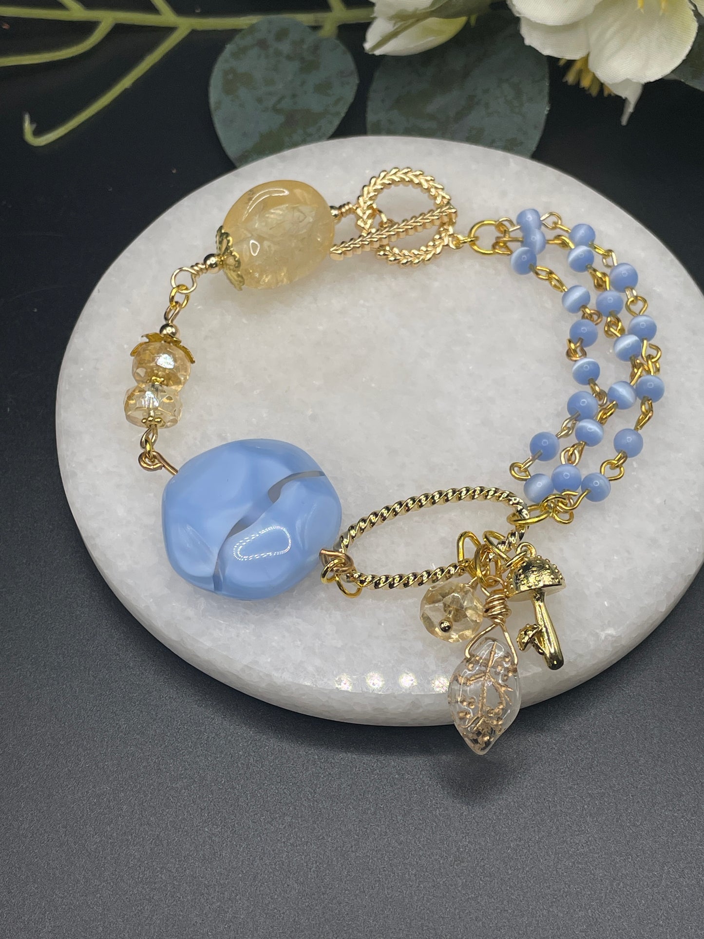 Dreamy Blue Silk Bracelet