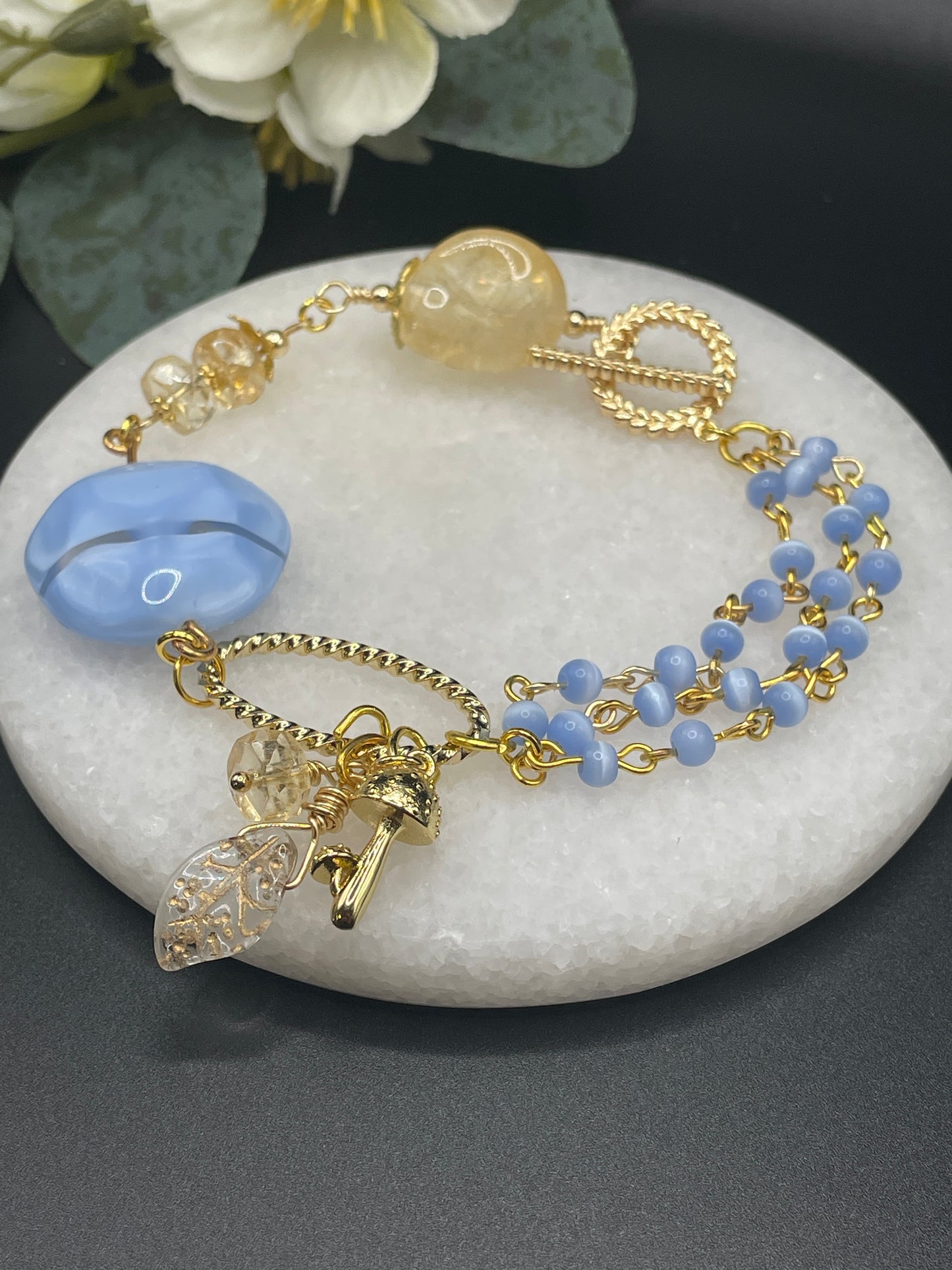 Dreamy Blue Silk Bracelet