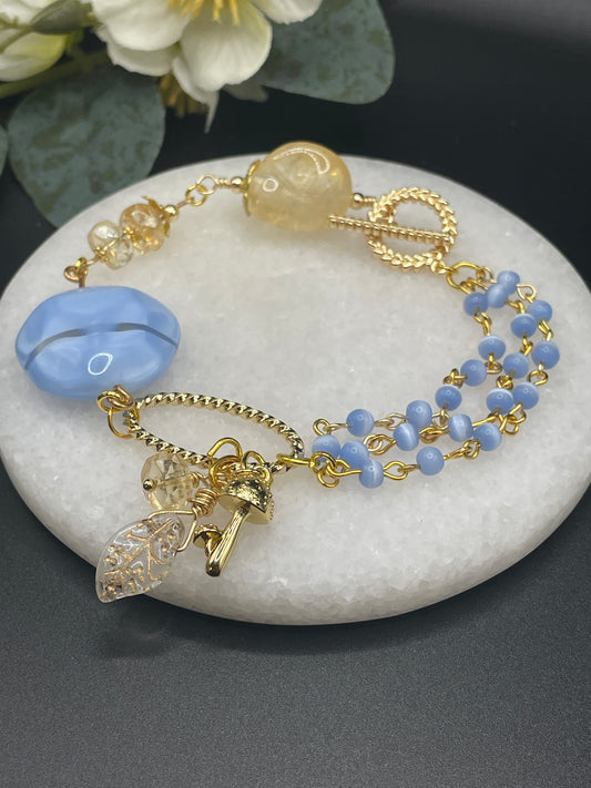 Dreamy Blue Silk Bracelet