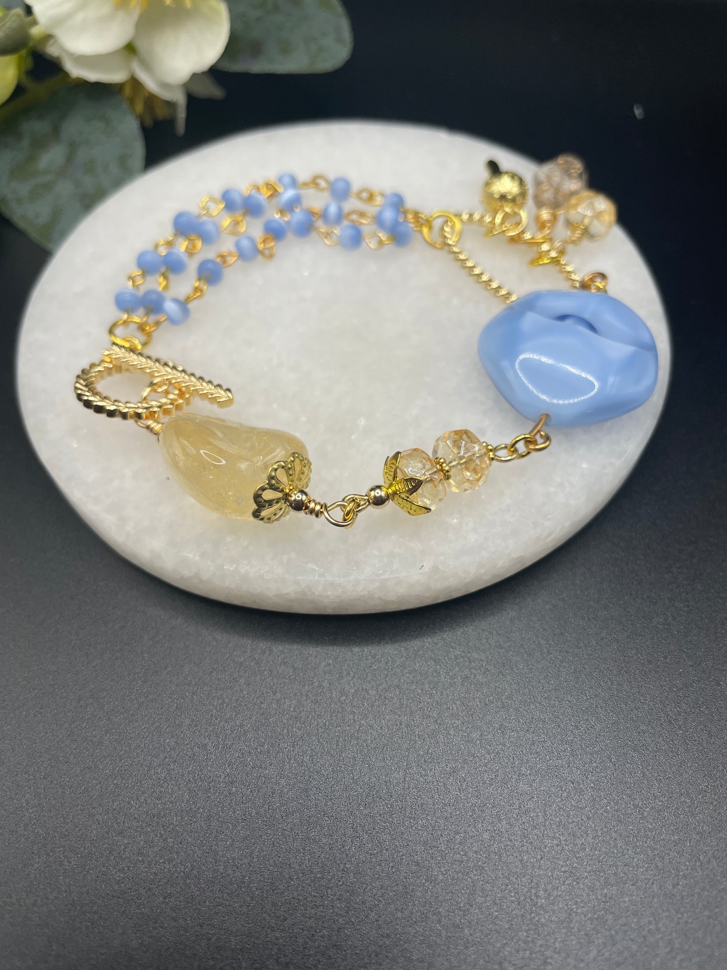 Dreamy Blue Silk Bracelet