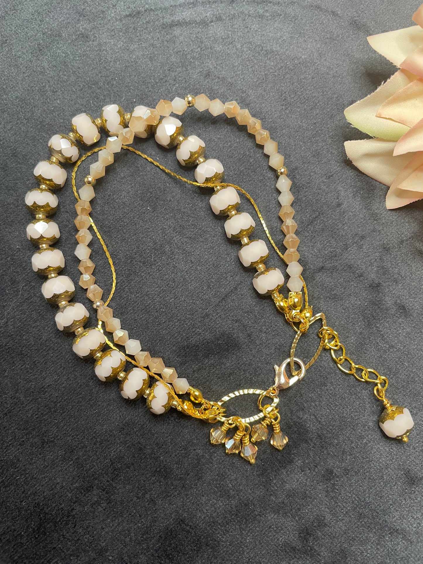 Peach Blossom Multi-Strand Bracelet