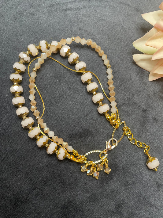 Peach Blossom Multi-Strand Bracelet