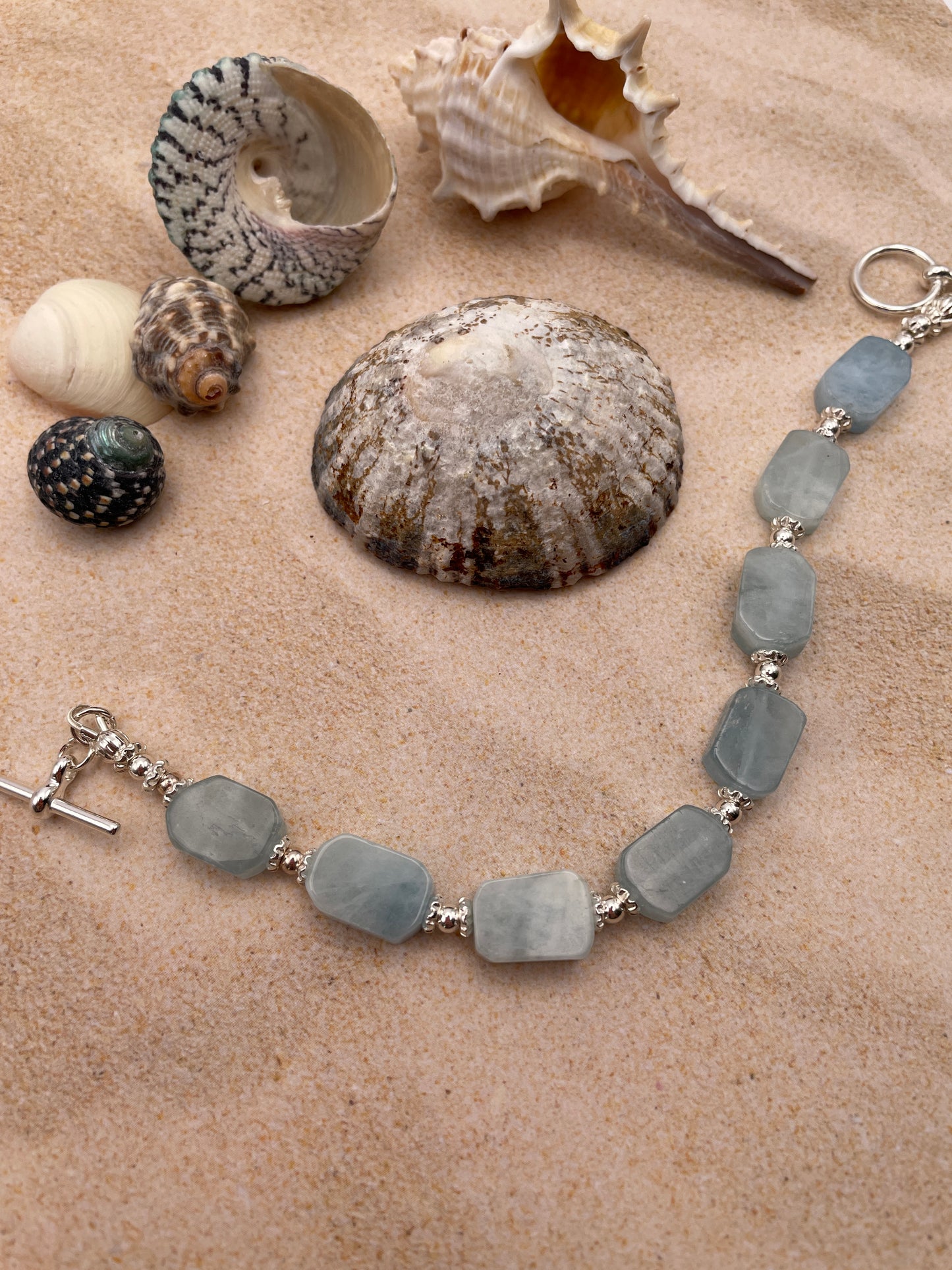 Aquamarine Rectangle Bracelet