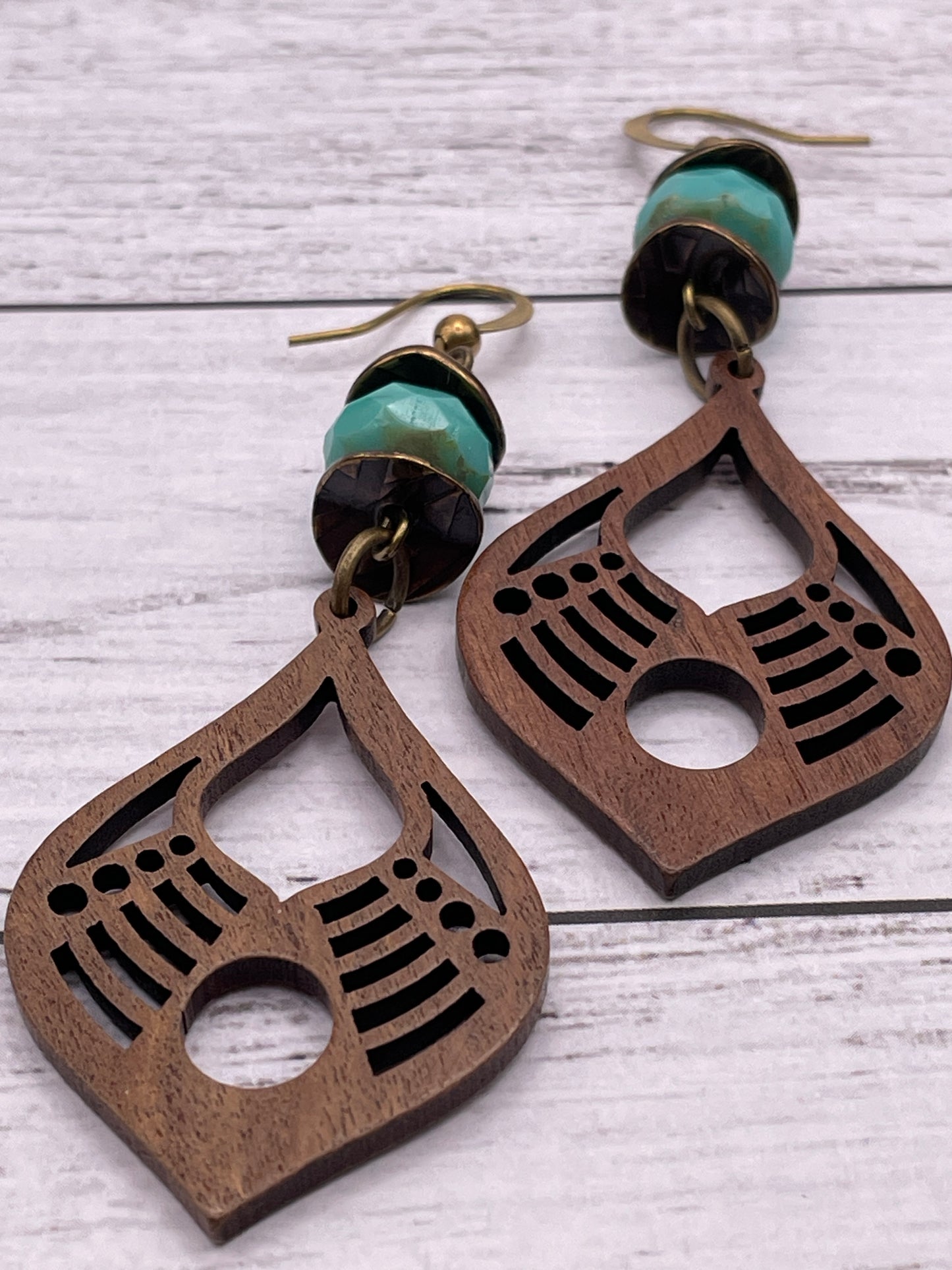 Wooden Retro Earrings