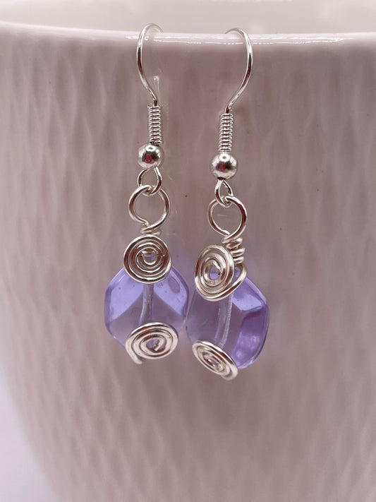Lavender Swirl earrings